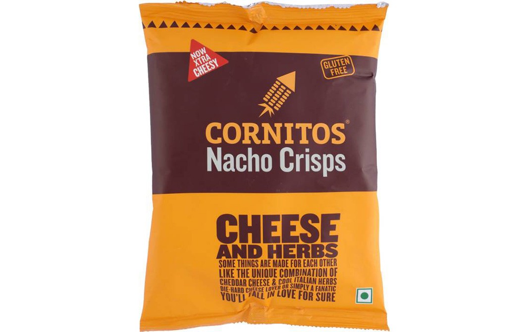Cornitos Nacho Crisps Cheese and Herbs   Pack  60 grams